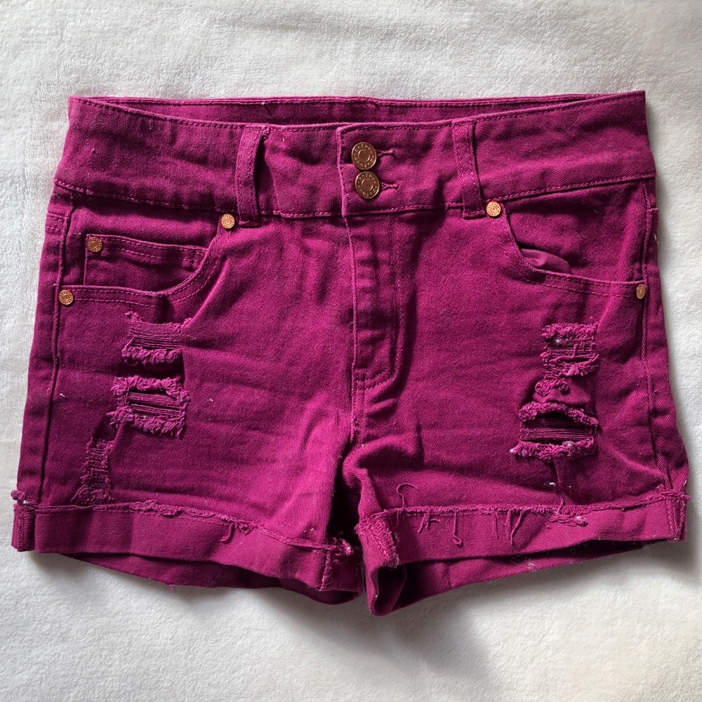 Pink Double Button Refuge Shorts✨